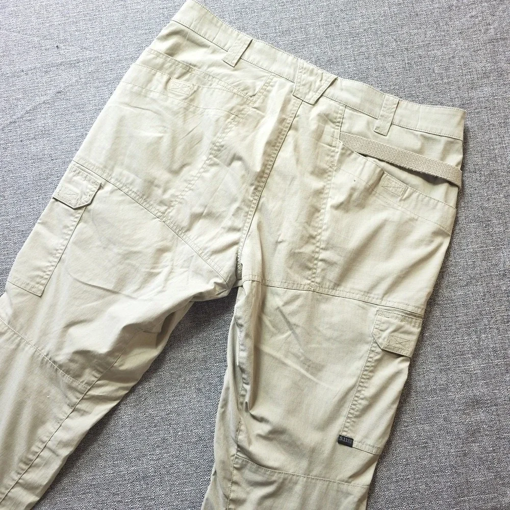 5.11 Tactical Cargo Pants Mens 36x30 Beige Ripstop Workwear Utility 74512-055